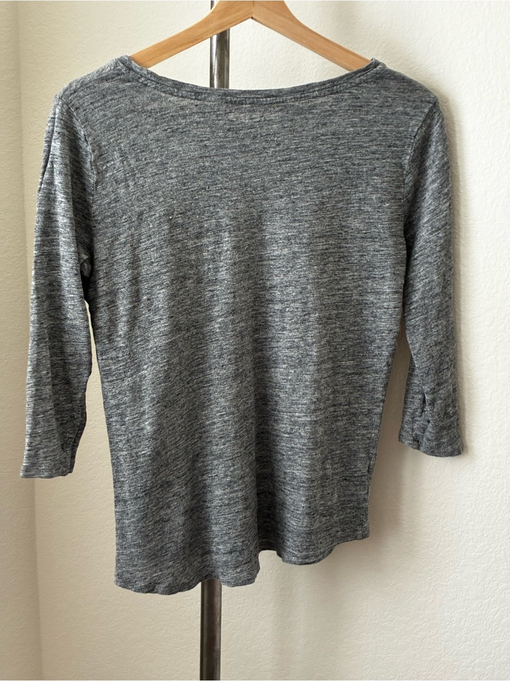 Bundle of 2 Loft sz M T Shirts Cotton and Linen Coral Heather Grey - Picture 4 of 8